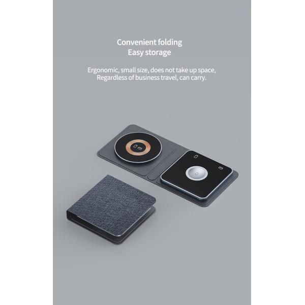 Smart Phone Foldable Wireless Charging With Over-heat Protection And Customized Logo