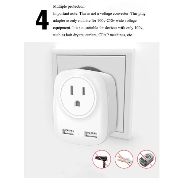 5V2.4A Quick Charge Adapter 12W USB Wall Charger 3 In 1 Travel Adapter