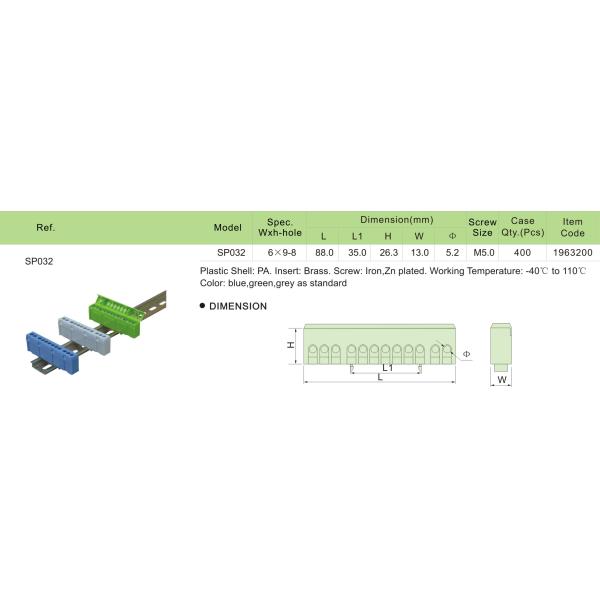 Din Rail Bus Bar Terminals Blocks