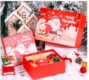 Buy cheap Folding Carton Custom Printed Christmas Paper Gift Packaging Box product