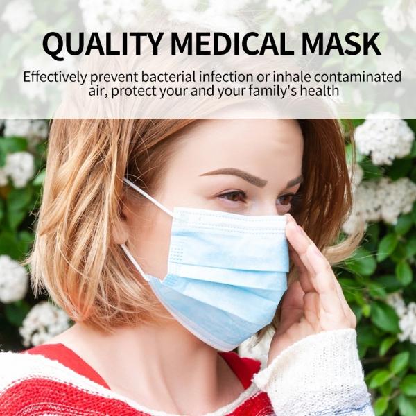 Adult Disposable Surgical Mask Non Woven Fabric Material With CE Certification