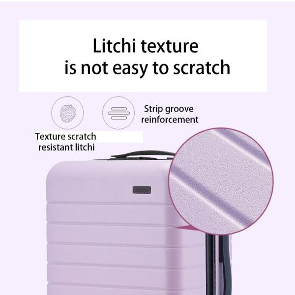 Large-Capacity PC Hardshell Suitcase with Reverse Zipper