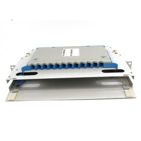 12F SC ODF Patch Panel Cold Rolled Steel Gray Material With Splice Tray Unit