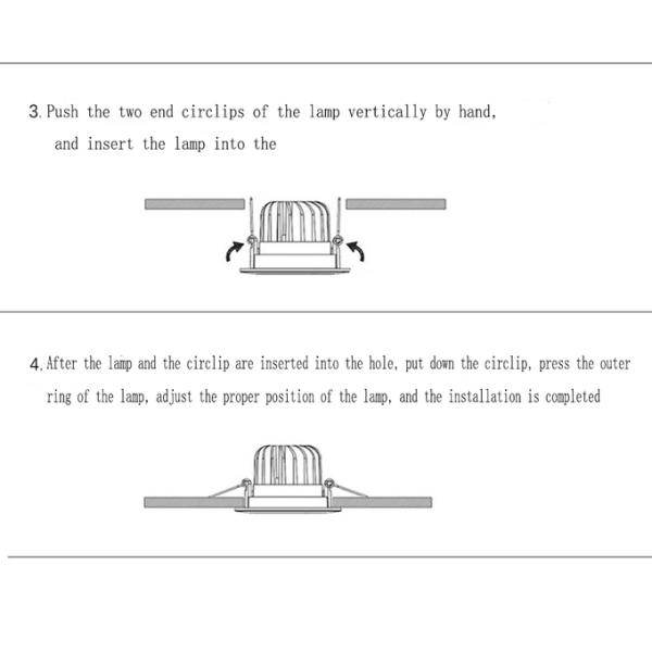 Anti Glare Led Spot Lights 15W AC180V Dimming For Families Ceiling Decoration
