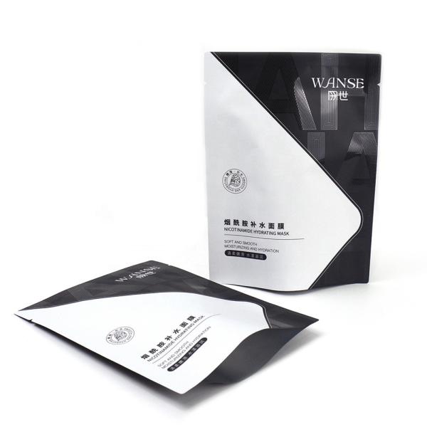 Vacuum Self Sealed Plastic Snack Three Side Seal Pouch