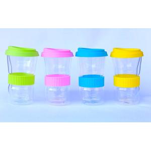 China Travel Double Wall Coffee Cups 14 Ounces Insulated Glass Coffee Tumbler on sale