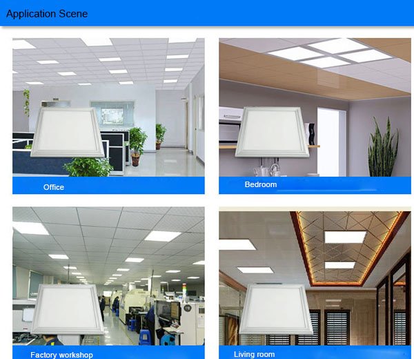Modern Design LED Flat Panel Light Square Shape Recessed Installation Warm White Color