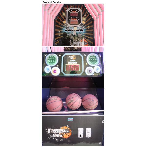 Adult Carnival Basketball Arcade Game Machine For Shopping Center