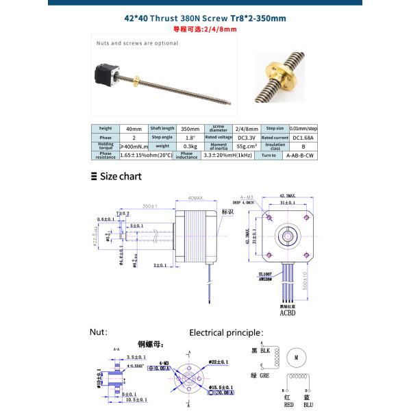 Nema17 Stepper Motor Linear Actuator for High Precision Motion and Positioning Control