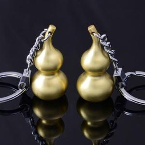 New design fashion decorative zinc alloy metal calabash key chain