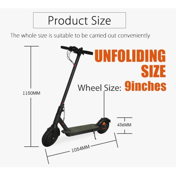 TM-RMW-H06 Range 20KM Black Electric Scooter , Nimble Standing Electric Scooter Max Climbing 20°