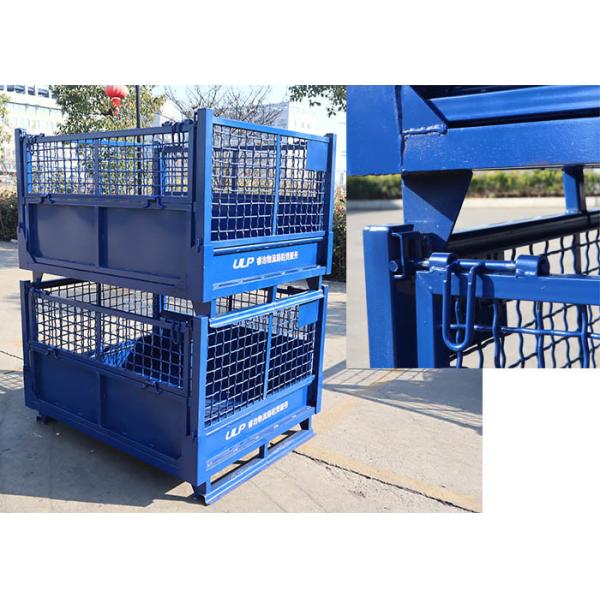 Anti Corrosion Storage Steel Pallet Cages Container Half Open Gates