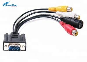 Buy cheap RCA TV VGA Monitor Cable , S-Video 3 RCA AV PC Computer Television Adapter Cable product