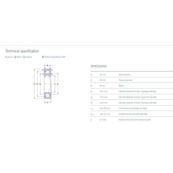Angular contact ball bearings, super-precision 7001 CD/P4A , 7001CD/P4A