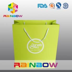 Buy cheap Recycled Square Bottom Customized Paper Bags / Printed Paper Shopping Bags product