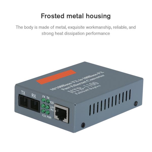 HTB 1100 Fiber Media Converter , 10 / 100Mbps fast ethernet transceiver