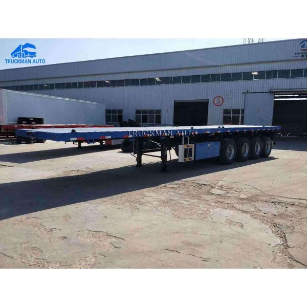 Q345 50 Tons 4 Axle 40FT Container Flatbed Semi Trailer