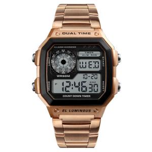 Buy cheap Rose Gold Mens Digital Watch Classic Wild Street Watches Sport Retro 50m Waterproof Skmei 1335 Wristwatch product