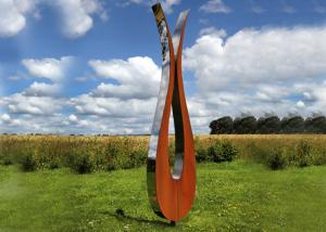 Buy cheap Outdoor Modern Corten and Stainless Steel Sculpture Abstract Style product