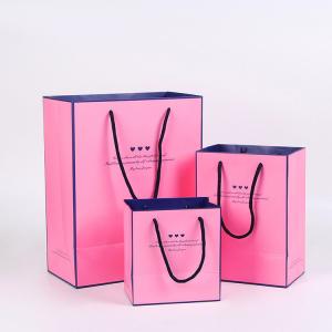 Buy cheap Custom Printed Paper Shopping Bags , Personalized Paper Gift Bags With Ribbon Handle product