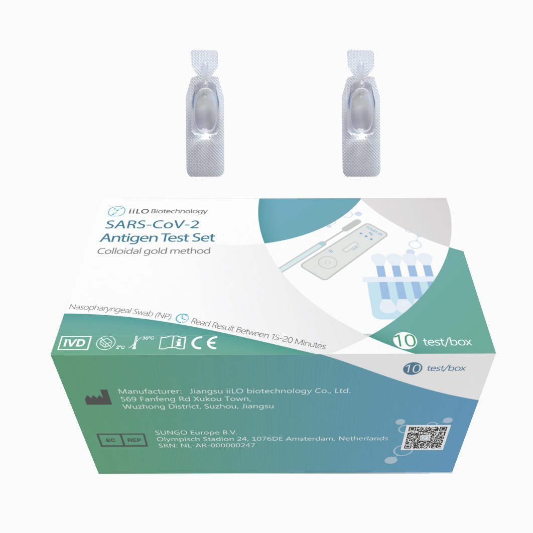 Plastic 2 years Shelf Life SARS-CoV-2 Antigen Test Set Nasopharyngeal Swab 10