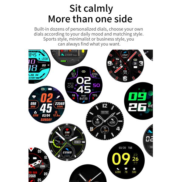 65G Bluetooth Calling Smartwatch 200mAH Health Monitoring Bracelet IP67 Waterproof Band