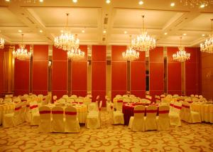 Buy cheap Red Sliding Folding Partitions Movable Walls For Exhibition Place product