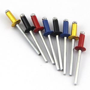 Buy cheap Colored And Sliver Open Type Domed Head Aluminium Blind Pop Rivets DIN7337 product