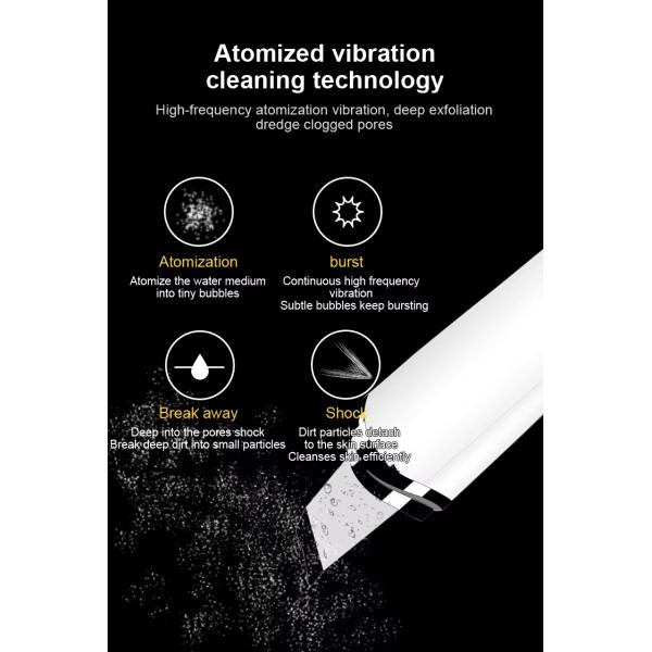 28kHz Frequency Ultrasonic Skin Scrubber Deep Cleaning Facial Pore Cleansing Exfoliator