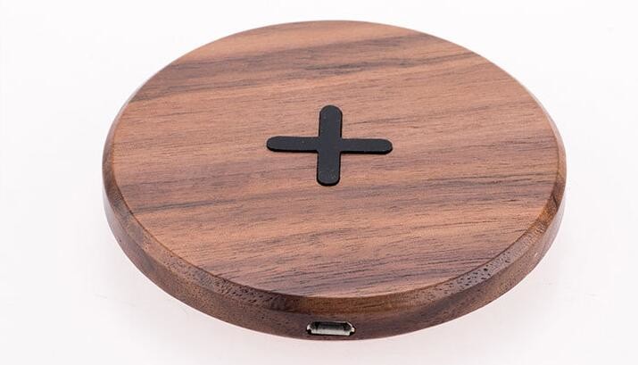 Buy cheap Round Qi Standard Universal Wood / Bamboo Wireless Charger Charging Pad product