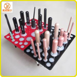 Buy cheap red rectangle acrylic brush dryer for makeup brush drying product