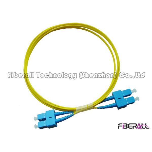 Customized Fiber Optic Jumper SC SC Duplex Patch Cord With Letter Cable Ring