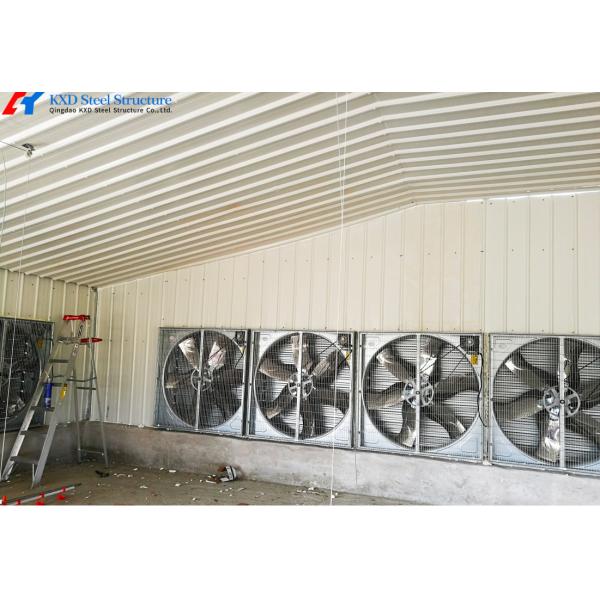 Customized Steel Poultry House , Prefab Chicken House For Layer Broiler Farming