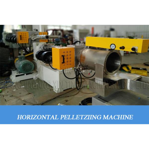 Double Filters Waste Plastic Recycling Pelletizing Machine With Compact Agglomorator Machine