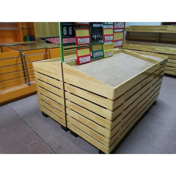 Solid Wooden Retail Display Shelves / Wooden Merchandise Displays