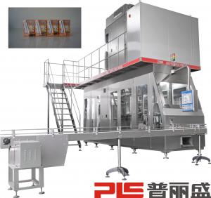 Buy cheap 16000 PPH 100ml Aseptic Carton Filling Machine with Straw Applicator for Milk product