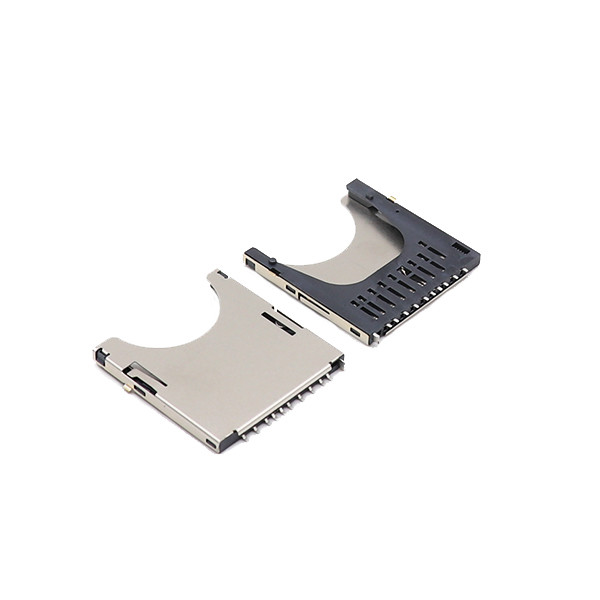 Push Type UL94V-0 Micro SD Memory Card Connectors SMT Socket 10p