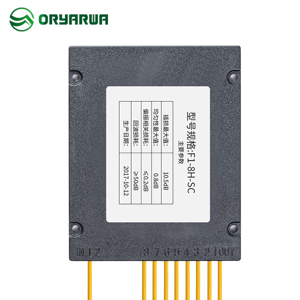 SM MM Fiber Optic 1x8 Cassette PLC Splitter ABS Material In FTTH