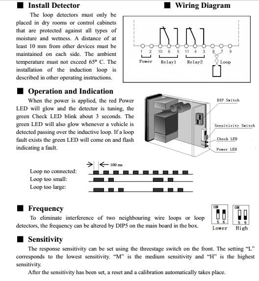 Car Parking Access Control Vehicle Loop Detector Traffic Loop Detectors