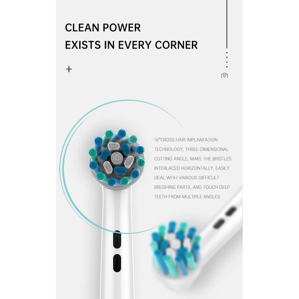 Standard Replacement Electric Toothbrush Heads Interdental Cleaning