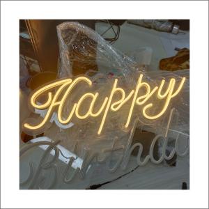 Happy Birthday Neon Letter Signs Acrylic Srecw Installation