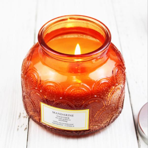 Quality Carving Decorative Pattern Home Scented Candles Customized Fragrance for sale