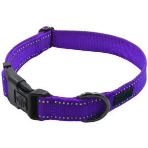 Durable Soft Nylon Dog Collar , Reflective Nylon Buckle Dog Collars