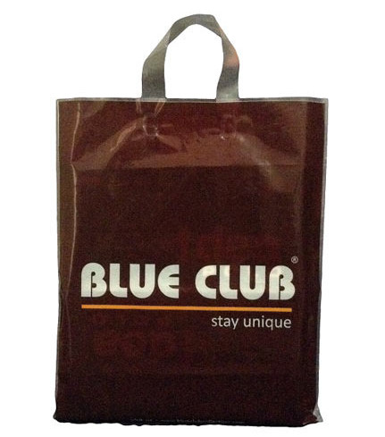 Full Color Loop Handle Plastic Bags 0.7m PE Grocery Shopping Bag