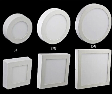 LED Surface Mounted Panel Light 6W 12W 18W Ra80 flat panel led light aluminum housing