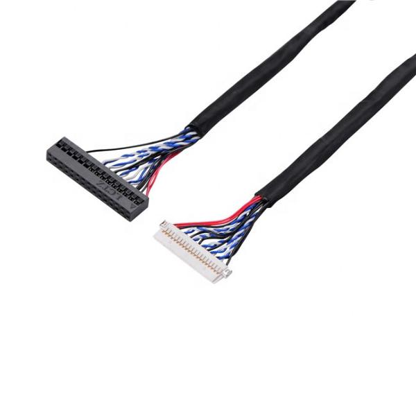 LCD Notebook Computer Coaxial Cable Assembly Customized 20pin 30pin LVDS