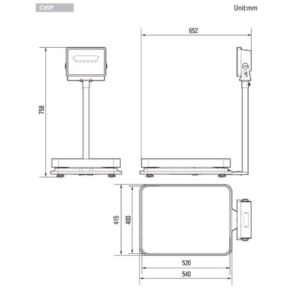 Waterproof IP67 Stainless Steel Platform Scale