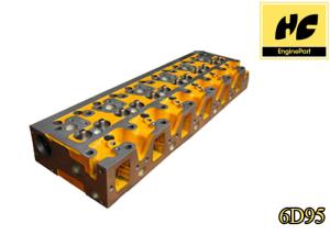 China Komatsu 6D95 Diesel Engine Cylinder Head Cast Iron / Aluminum Material on sale