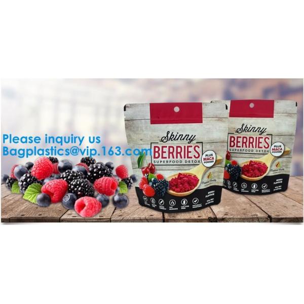 Stand Up k Logo Printed Kraft Craft Paper Bags Food Grade Stand Up Zipper Frozen Pouch Bag Bagease Bagplastics