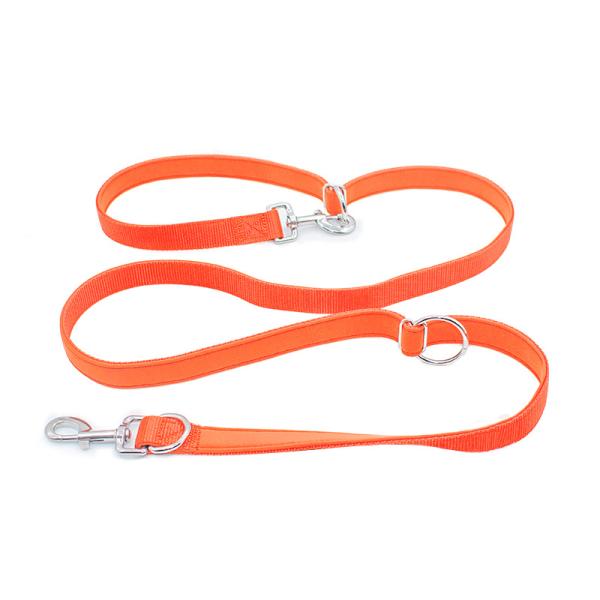 Pet Dog Leash Nylon Multifunctional Outdoor Running Double-Headed Rope Custom Colors